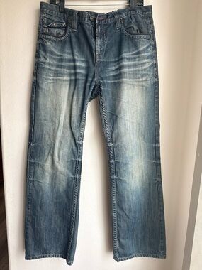 Marc Ecko Washed Blue Relaxed Jeans